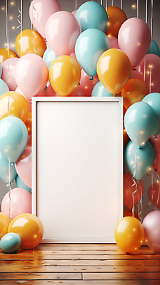 JPG 편집이미지 프레임 이벤트 사람없음 반짝임 파티 사각형 축하 가득함 디지털합성 풍선 카피스페이스 편집실사 AI포토 AI콘텐츠 도형 컨셉 모션 공백 CG 파일형식