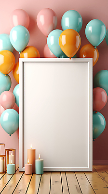 JPG 편집이미지 초 프레임 이벤트 사람없음 파티 사각형 축하 가득함 디지털합성 풍선 카피스페이스 편집실사 AI포토 AI콘텐츠 도형 컨셉 공백 CG 파일형식