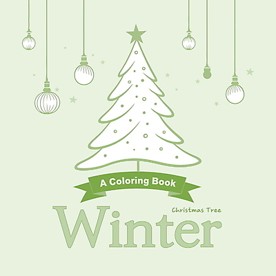 별 리본 크리스마스 겨울 일러스트 사람없음 연두색 크리스마스트리 스케치 라인아트 드로잉 젠탱글 오너먼트 국내일러스트 AI파일 자연요소 계절 기념일 선 크리스마스장식 미술 초록색 파일형식 벡터