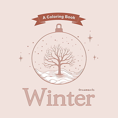 나무 별 리본 분홍색 겨울 일러스트 사람없음 눈 스케치 라인아트 드로잉 젠탱글 오너먼트 국내일러스트 AI파일 자연요소 식물 계절 선 컬러 크리스마스장식 날씨 미술 파일형식 벡터