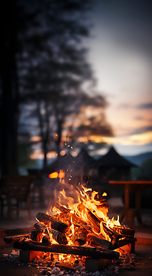 JPG 편집이미지 불꽃 휴식 사람없음 어둠 캠핑 장작 모닥불 캠핑장 숯 불씨 편집실사 AI포토 AI콘텐츠 컨셉 불 레저 CG 파일형식