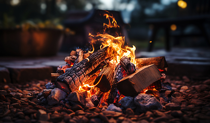 JPG 편집이미지 불꽃 휴식 사람없음 어둠 캠핑 장작 모닥불 캠핑장 숯 편집실사 AI포토 AI콘텐츠 컨셉 불 레저 CG 파일형식