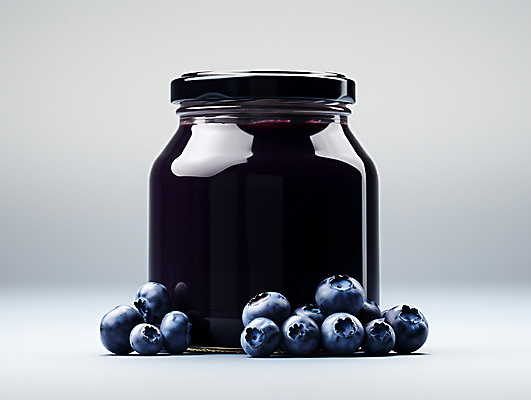 JPG 편집이미지 디저트 사람없음 남색 디지털합성 오브젝트 블루베리 과일잼 블루베리잼 편집실사 AI포토 AI콘텐츠 음식 컬러 과일 잼 CG 파일형식