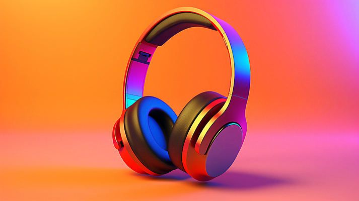 JPG 편집이미지 음향기기 사람없음 헤드셋 디지털합성 블루투스 편집실사 AI포토 AI콘텐츠 전자제품 헤드폰 CG 파일형식