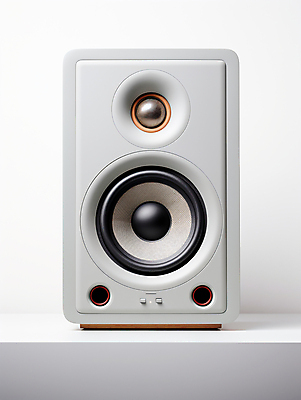 JPG 편집이미지 음악 음향기기 사람없음 스피커 장비 흰색 디지털합성 편집실사 AI포토 AI콘텐츠 컬러 문화예술 전자제품 CG 파일형식