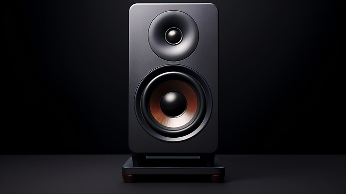 JPG 편집이미지 음악 음향기기 사람없음 검은색 스피커 장비 디지털합성 편집실사 AI포토 AI콘텐츠 컬러 문화예술 전자제품 CG 파일형식