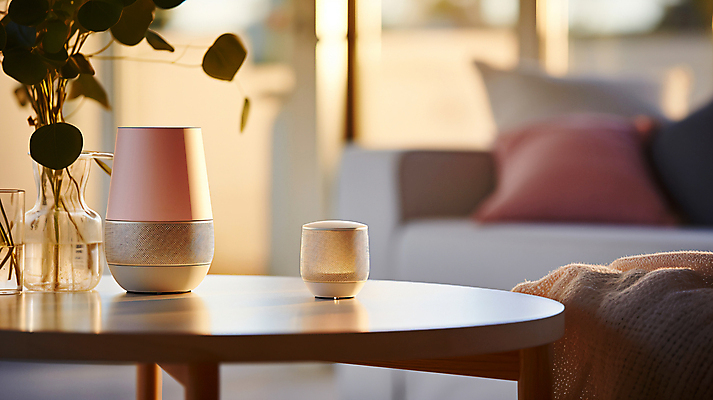 JPG 편집이미지 음악 탁자 실내 사람없음 인테리어 꽃병 스피커 디지털합성 블루투스 편집실사 AI포토 AI콘텐츠 디자인 꽃 음향기기 가구 문화예술 내부 CG 파일형식