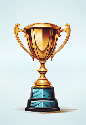 PSD 일러스트 사람없음 금색 우승 수상_상을받음 트로피 오브젝트 청록색 시상 국내일러스트 컬러 최고 상_우승 파일형식