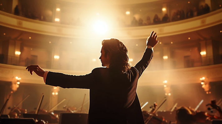 JPG 편집이미지 노년 남자 한명 정장 손짓 상반신 갈색 무대 역동적 지휘자 지휘 오케스트라 노인남자한명만 편집실사 AI인물포토 AI콘텐츠 1 옷 컬러 컨셉 모션 사람 성인 음악가 악단 CG 남자한명만 노인남자만 파일형식 AI포토