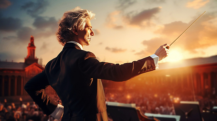 JPG 편집이미지 노년 남자 하늘 한명 들기 정장 손짓 상반신 갈색 일몰 역동적 지휘봉 지휘자 지휘 오케스트라 노인남자한명만 편집실사 AI인물포토 AI콘텐츠 1 옷 컬러 컨셉 모션 사람 성인 노을 음악가 악단 CG 남자한명만 노인남자만 파일형식 AI포토