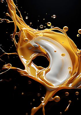 JPG 편집이미지 순간포착 사람없음 노란색 물방울 액체 뿌리기 디지털합성 스플래쉬 편집실사 AI포토 AI콘텐츠 컬러 모션 촬영기법 CG 파일형식