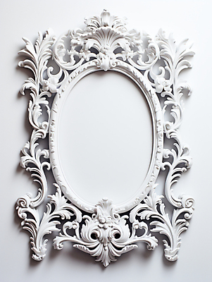 JPG 편집이미지 프레임 액자틀 사람없음 거울 흰색 빈티지 화려 합성 편집실사 AI포토 AI콘텐츠 컬러 액자 컨셉 틀 CG 파일형식