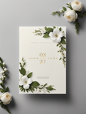 PSD 편집이미지 꽃 결혼 나뭇잎 사람없음 흰색 디지털합성 청첩장 초대장 편집소스 이미지편집 식물 컬러 잎 카드_감사 이벤트 파일형식