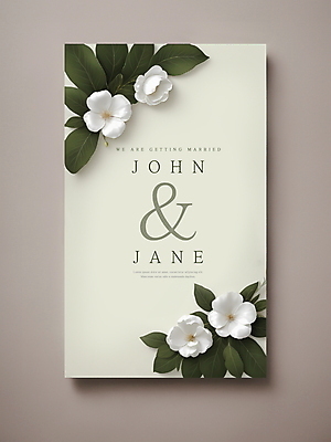 PSD 편집이미지 꽃 결혼 나뭇잎 사람없음 흰색 디지털합성 청첩장 초대장 편집소스 이미지편집 식물 컬러 잎 카드_감사 이벤트 파일형식