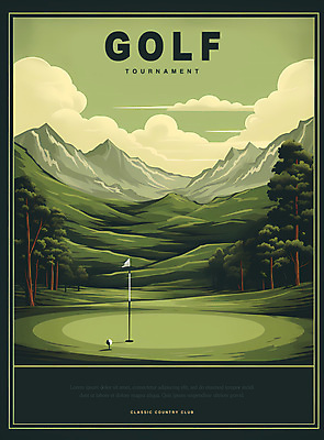 PSD 나무 구름 포스터 일러스트 골프장 자연 하늘 산 골프공 풍경 잔디 사람없음 초록색 빈티지 국내일러스트 자연요소 식물 컬러 컨셉 골프 공 스포츠시설 골프용품 생태계 파일형식