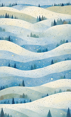 JPG 나무 겨울 일러스트 자연 새해 산 풍경 사람없음 파란색 국내일러스트 AI일러스트 AI콘텐츠 식물 계절 컬러 생태계 파일형식