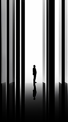 JPG 전신 편집이미지 실루엣 선 그림자 한명 사람 성인 검은색 흰색 성인한명만 미니멀 이미지편집 편집실사 AI컴퓨터그래픽 AI콘텐츠 1 컬러 촬영기법 CG 성인만 파일형식