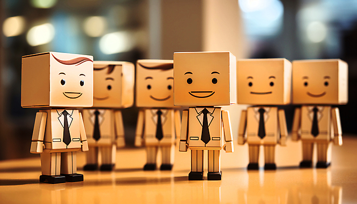 JPG 편집이미지 인형 비즈니스 미소 정장 사람없음 상자 피규어 직장인 종이인형 핸드메이드 편집실사 AI포토 AI콘텐츠 직업 옷 표정 미니어처 CG 파일형식