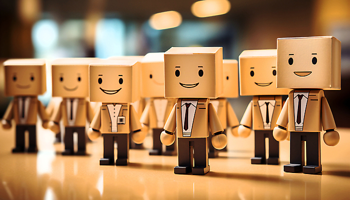 JPG 편집이미지 인형 비즈니스 미소 정장 사람없음 상자 피규어 직장인 종이인형 핸드메이드 편집실사 AI포토 AI콘텐츠 직업 옷 표정 미니어처 CG 파일형식