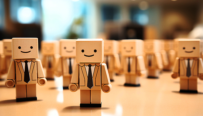 JPG 편집이미지 인형 비즈니스 미소 정장 사람없음 상자 피규어 직장인 종이인형 핸드메이드 편집실사 AI포토 AI콘텐츠 직업 옷 표정 미니어처 CG 파일형식