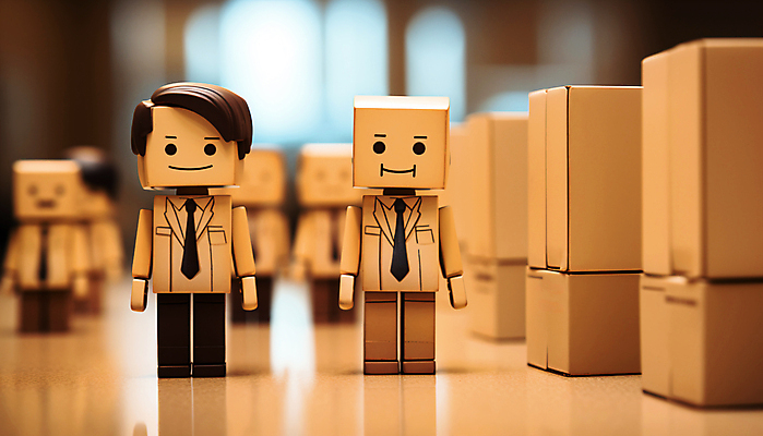 JPG 편집이미지 인형 비즈니스 미소 정장 사람없음 상자 피규어 직장인 종이인형 핸드메이드 편집실사 AI포토 AI콘텐츠 직업 옷 표정 미니어처 CG 파일형식