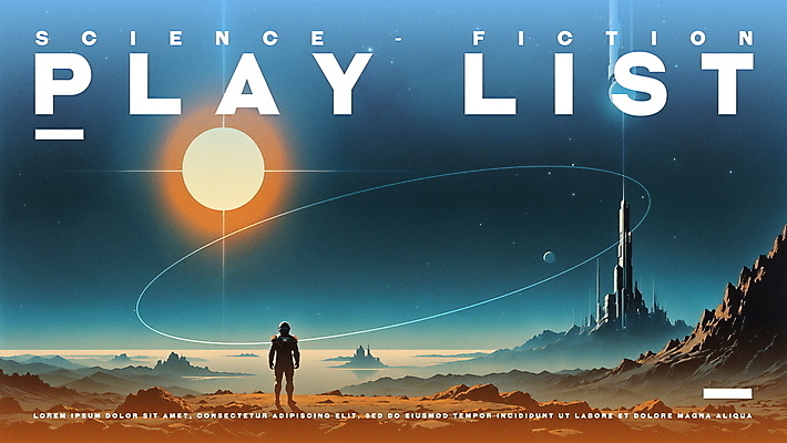 전신 PSD 포스터 음악 일러스트 밤하늘 미래 한명 성인 타이포그라피 판타지 우주 행성 우주비행사 도시 빈티지 영화 성인한명만 SF 플레이리스트 국내일러스트 문자 1 컨셉 상상 하늘 문화예술 사람 야간 성인만 파일형식