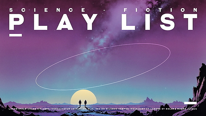 전신 PSD 포스터 음악 일러스트 밤하늘 미래 성인 타이포그라피 두명 판타지 우주 보라색 빈티지 영화 성운 성인만 SF 플레이리스트 국내일러스트 문자 컬러 컨셉 상상 하늘 문화예술 사람 야간 파일형식