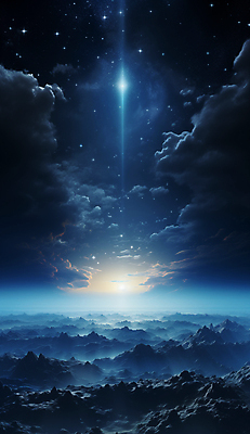 JPG 구름 편집이미지 별 백그라운드 하늘 사람없음 파란색 판타지 우주 신비 디지털합성 이미지편집 편집실사 AI컴퓨터그래픽 AI콘텐츠 자연요소 컬러 컨셉 상상 CG 파일형식