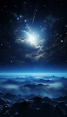 JPG 구름 편집이미지 백그라운드 하늘 사람없음 파란색 판타지 태양 우주 행성 신비 디지털합성 이미지편집 편집실사 AI컴퓨터그래픽 AI콘텐츠 자연요소 컬러 컨셉 상상 CG 파일형식