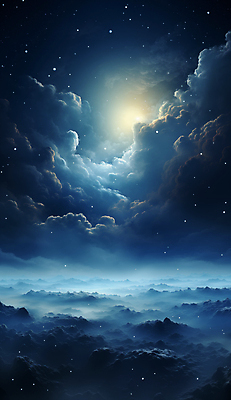 JPG 구름 편집이미지 백그라운드 하늘 사람없음 파란색 판타지 태양 우주 신비 디지털합성 이미지편집 편집실사 AI컴퓨터그래픽 AI콘텐츠 자연요소 컬러 컨셉 상상 CG 파일형식