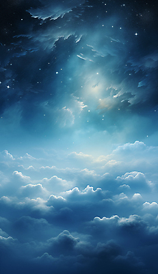 JPG 구름 편집이미지 별 백그라운드 하늘 사람없음 파란색 판타지 우주 신비 디지털합성 이미지편집 편집실사 AI컴퓨터그래픽 AI콘텐츠 자연요소 컬러 컨셉 상상 CG 파일형식