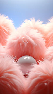 JPG 편집이미지 분홍색 털 사람없음 원형 구슬 디지털합성 부드러움 뭉치 칼라솜 이미지편집 편집실사 AI컴퓨터그래픽 AI콘텐츠 도형 컬러 감각 CG 부자재 파일형식