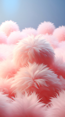 JPG 편집이미지 분홍색 털 사람없음 디지털합성 부드러움 뭉치 칼라솜 이미지편집 편집실사 AI컴퓨터그래픽 AI콘텐츠 컬러 감각 CG 부자재 파일형식