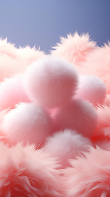 JPG 편집이미지 분홍색 털 사람없음 디지털합성 부드러움 뭉치 칼라솜 이미지편집 편집실사 AI컴퓨터그래픽 AI콘텐츠 컬러 감각 CG 부자재 파일형식