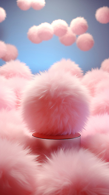 JPG 편집이미지 분홍색 털 사람없음 디지털합성 부드러움 뭉치 칼라솜 이미지편집 편집실사 AI컴퓨터그래픽 AI콘텐츠 컬러 감각 CG 부자재 파일형식