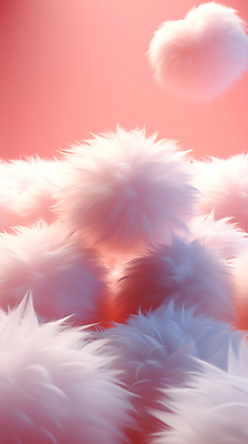 JPG 편집이미지 분홍색 털 사람없음 디지털합성 부드러움 뭉치 칼라솜 이미지편집 편집실사 AI컴퓨터그래픽 AI콘텐츠 컬러 감각 CG 부자재 파일형식