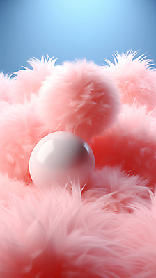 JPG 편집이미지 분홍색 털 사람없음 원형 구슬 디지털합성 부드러움 뭉치 칼라솜 이미지편집 편집실사 AI컴퓨터그래픽 AI콘텐츠 도형 컬러 감각 CG 부자재 파일형식