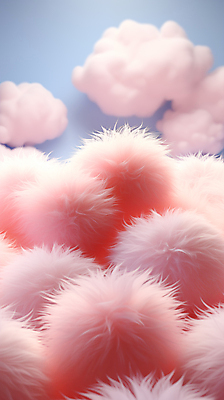 JPG 편집이미지 분홍색 털 사람없음 디지털합성 부드러움 뭉치 칼라솜 이미지편집 편집실사 AI컴퓨터그래픽 AI콘텐츠 컬러 감각 CG 부자재 파일형식