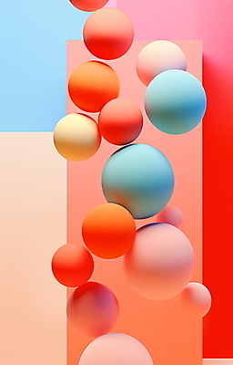 JPG 도형 편집이미지 백그라운드 추상 사람없음 그래픽 컬러풀 3D 입체 기하학 편집3D AI컴퓨터그래픽 AI콘텐츠 컬러 무늬 디지털합성 파일형식