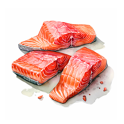 JPG 음식 일러스트 수채화 요리 사람없음 신선 레몬 슬라이스 연어 국내일러스트 AI일러스트 AI콘텐츠 과일 어류 파일형식