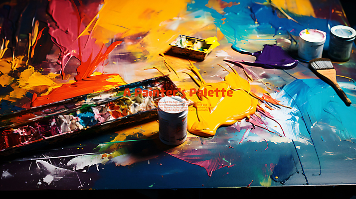 PSD 편집이미지 예술 미술 사람없음 컬러풀 페인트 물감 팔레트 카피스페이스 이미지편집 컬러 문화예술 공백 미술도구 파일형식