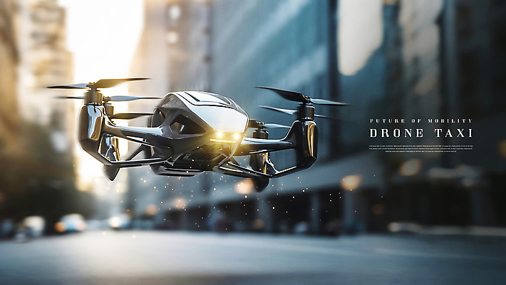 PSD 편집이미지 교통수단 미래 거리 사람없음 운전 스마트 속도 택시 드론 드론택시 모빌리티 이미지편집 교통 컨셉 모션 승용차 자동차 파일형식