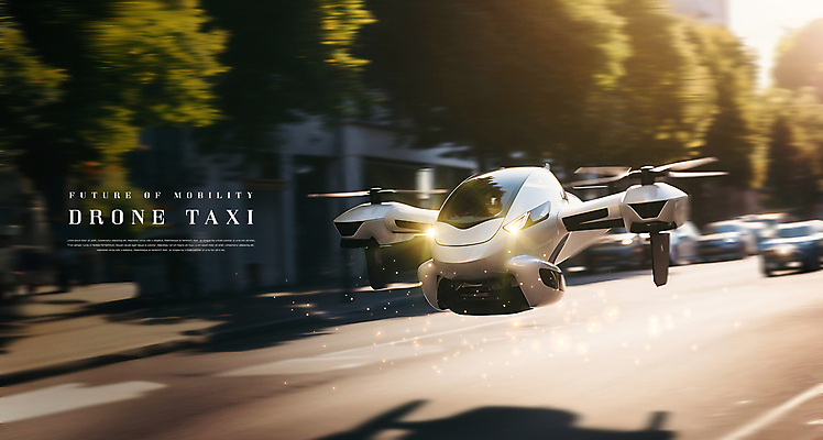 PSD 편집이미지 교통수단 미래 거리 사람없음 운전 스마트 속도 택시 드론 드론택시 모빌리티 이미지편집 교통 컨셉 모션 승용차 자동차 파일형식