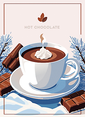 포스터 겨울 일러스트 디저트 따뜻함 사람없음 초콜릿 카페 눈 연기 달콤 수증기 커피잔 크림 솔잎 코코아 국내일러스트 AI파일 자연요소 계절 커피 음료 음식 잎 날씨 잔 상점 맛 파일형식 벡터