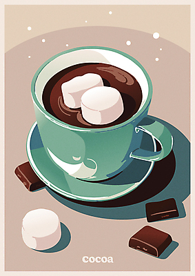 포스터 겨울 일러스트 디저트 따뜻함 사람없음 초콜릿 카페 달콤 커피잔 코코아 마시멜로우 국내일러스트 AI파일 계절 커피 음료 음식 잔 상점 맛 파일형식 벡터