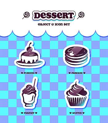 아이콘 스티커 디저트 사람없음 체리 달콤 컵케이크 크림 머핀 파르페 푸딩 팬케이크 2D아이콘 AI파일 음식 빵 과일 케이크 맛 파일형식 벡터