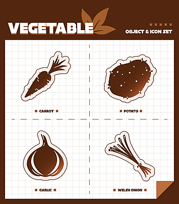 아이콘 점선 스티커 잎 감자 마늘 사람없음 갈색 당근 신선 격자 파 대파 2D아이콘 AI파일 식물 선 컬러 무늬 채소 뿌리채소 파일형식 벡터