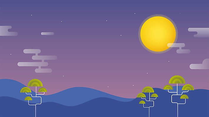 나무 밤하늘 새해 산 사람없음 새해인사 보름달 연하장 구름모양 모션그래픽 MP4 MOV 모양 식물 하늘 카드_감사 달 인사 야간 동영상 파일형식 구름_자연