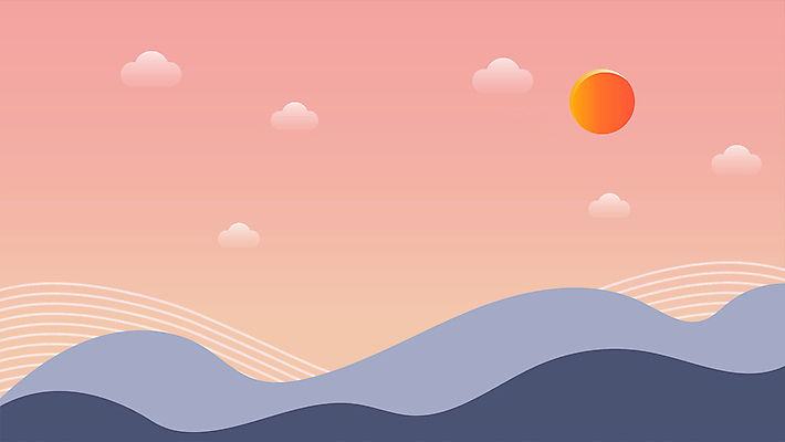 구름 새해 산 사람없음 태양 일출 새해인사 모션그래픽 MP4 MOV 자연요소 노을 인사 동영상 파일형식