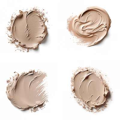 JPG 편집이미지 붓터치 사람없음 뷰티 화장품 액체 질감 바르기 로션 베이지색 편집실사 AI포토 AI콘텐츠 컬러 모션 CG 파일형식